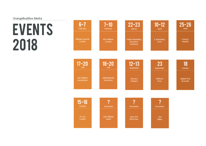 Events 2018 - OrangeBuddies Media